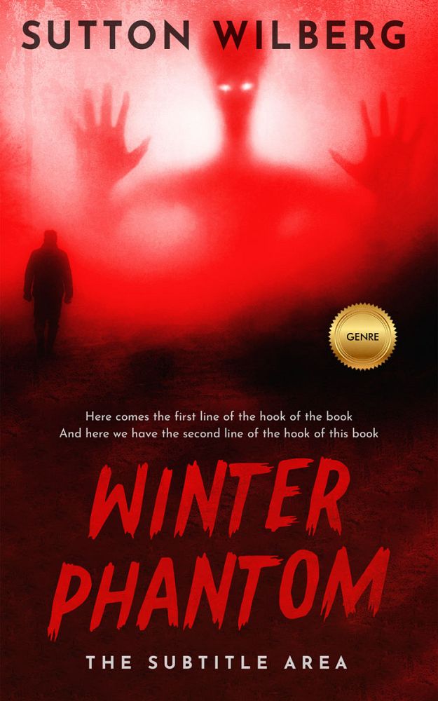 Front view of Aubergine #10893 - Premade Horror Book Cover | BookCoverZone
