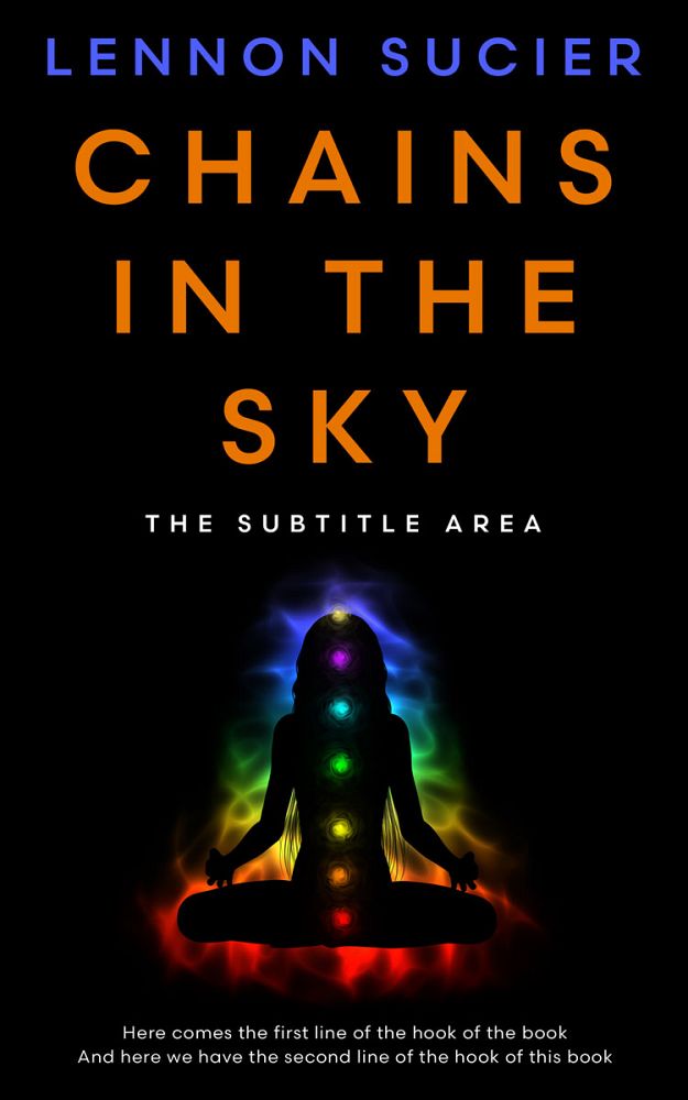 Front view of Black #11136 - Premade Health & Mind & Body Book Cover | BookCoverZone