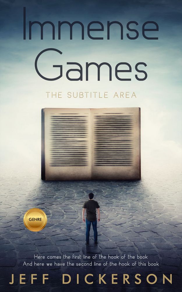 Front view of Kangaroo #11192 - Premade Abstract Book Cover | BookCoverZone