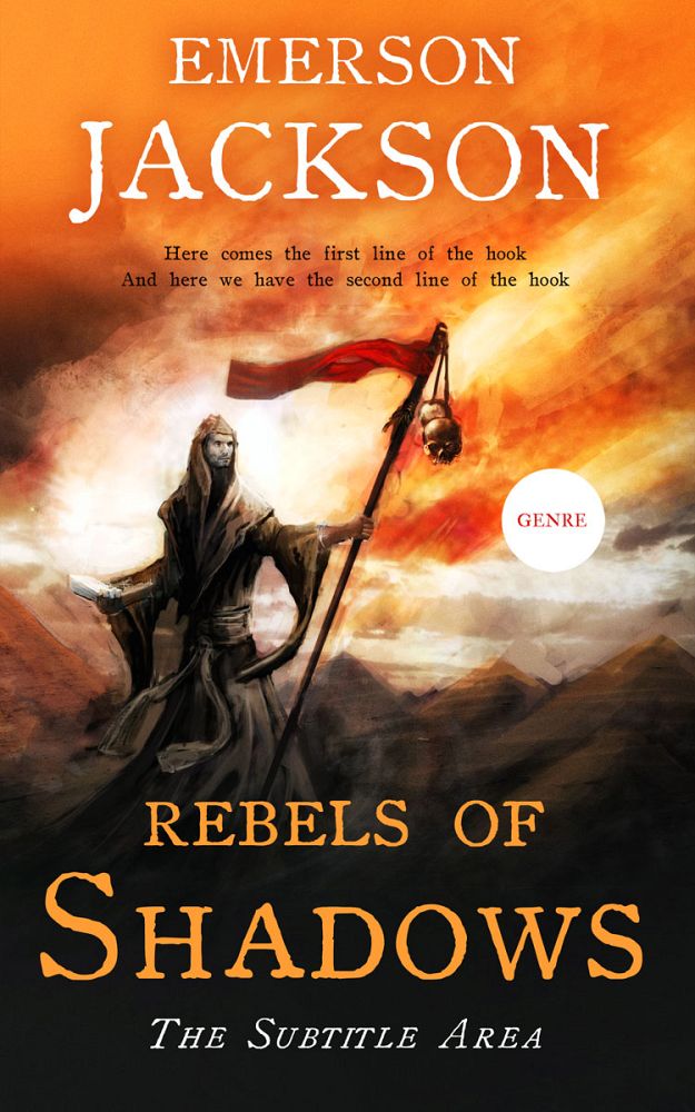 Front view of Red Damask #11590 - Premade Fantasy Book Cover | BookCoverZone