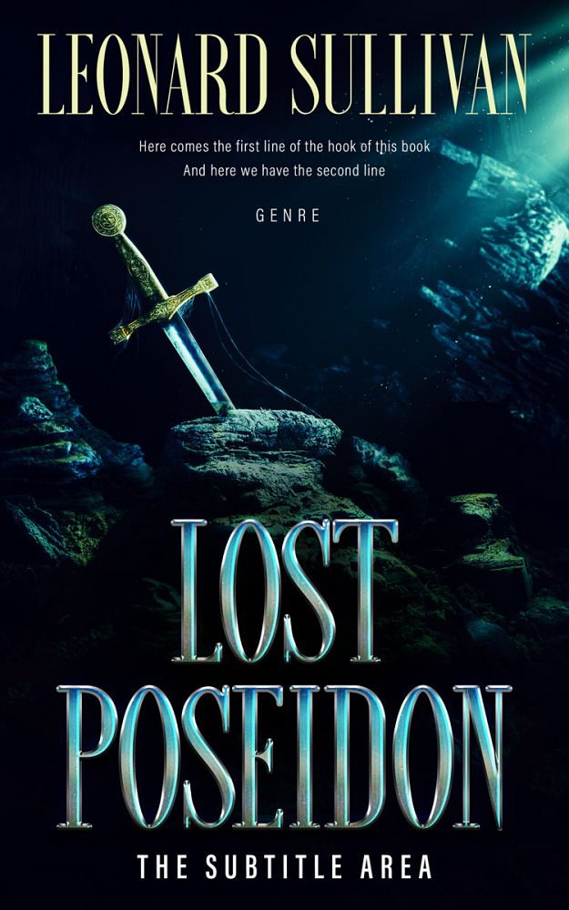 Front view of Black Pearl #11623 - Premade Fantasy Book Cover | BookCoverZone