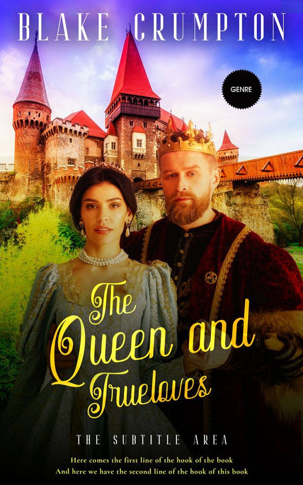 Front view of Calico #11833 - Premade Royal Romance Book Cover | BookCoverZone