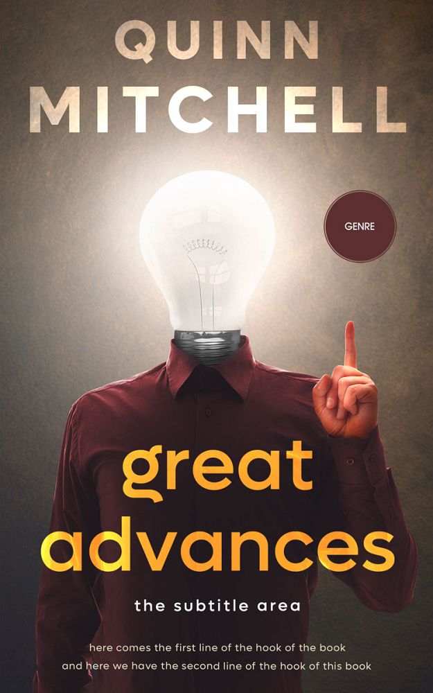 Front view of Woody Brown #11878 - Premade Self-Improvement & Self-Help Book Cover | BookCoverZone