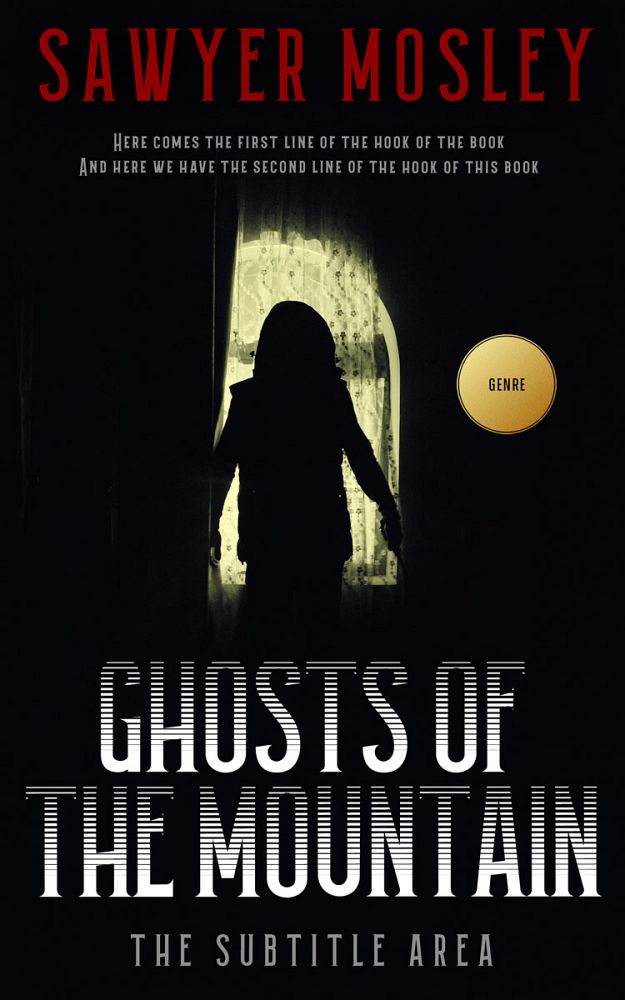 Front view of Ebony #12243 - Premade Horror Book Cover | BookCoverZone