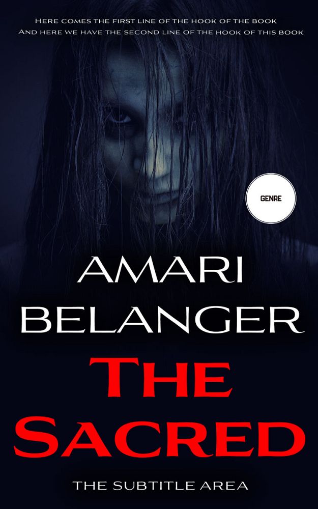 Front view of Ebony #12268 - Premade Horror Book Cover | BookCoverZone