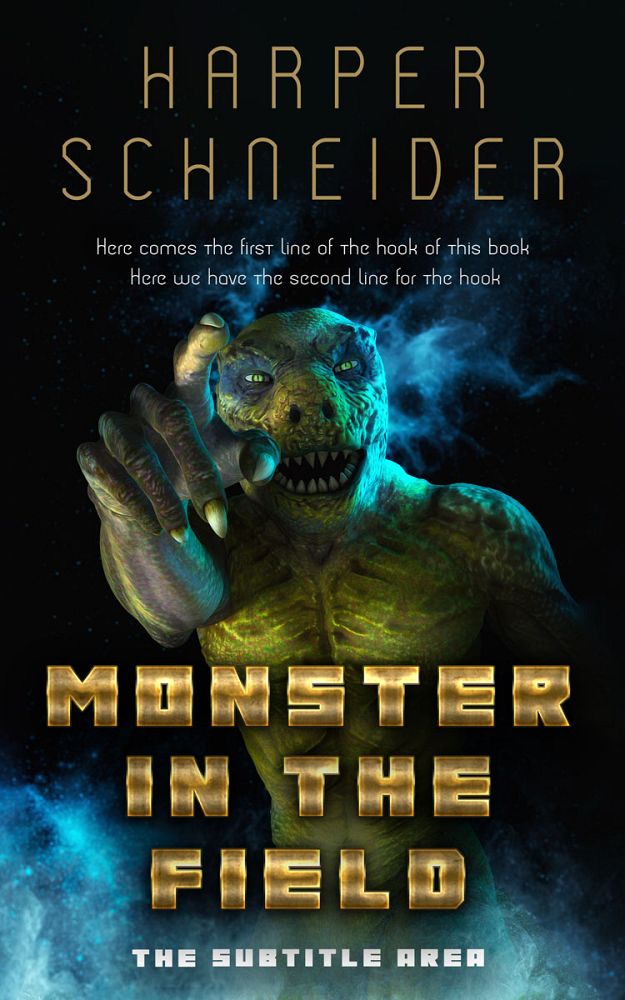 Front view of Black #12436 - Premade Horror Book Cover | BookCoverZone