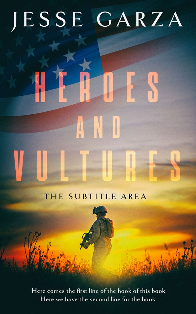 Front view of Gable Green #12495 - Premade Action & Adventure Book Cover | BookCoverZone