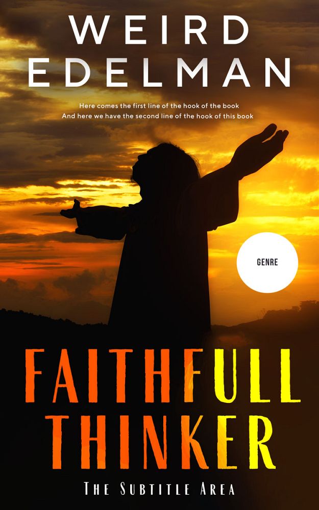Front view of Fire Bush #12599 - Premade Religion & Spirituality Book Cover | BookCoverZone