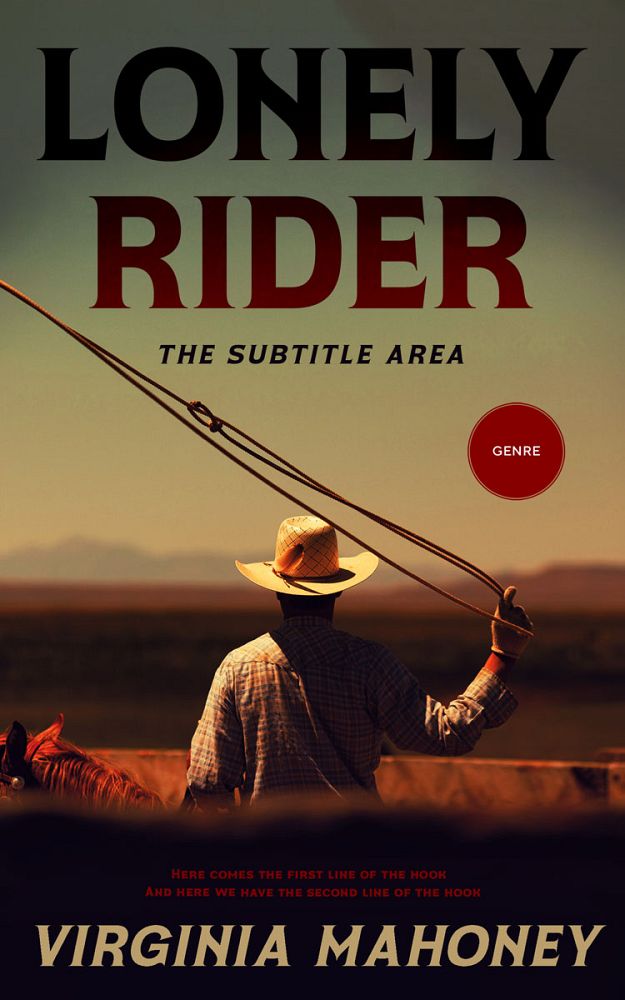 Front view of Cocoa Brown #12900 - Premade Western Book Cover | BookCoverZone