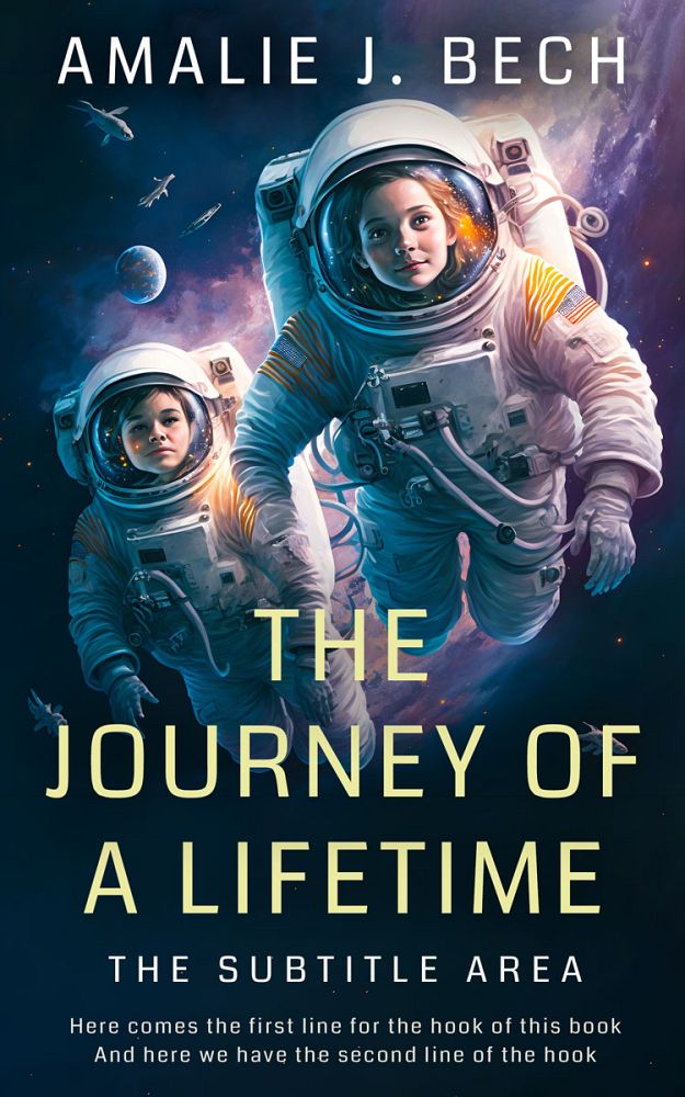 Front view of Soft Amber #14049 - Premade Science Fiction Book Cover | BookCoverZone