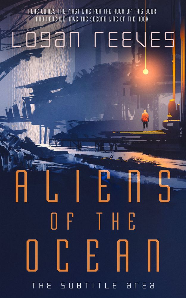 Front view of Ebony Clay #14348 - Premade Science Fiction Book Cover | BookCoverZone