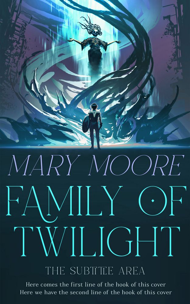Front view of Blue Dianne #14516 - Premade Fantasy Book Cover | BookCoverZone