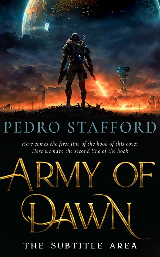 Front view of Raw Sienna #14610 - Premade Apocalyptica Book Cover | BookCoverZone