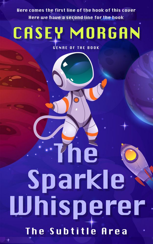 Front view of Jacksons Purple #14940 - Premade Science Fiction Book Cover | BookCoverZone