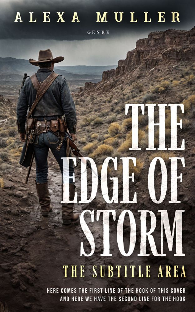 Front view of Dune #15028 - Premade Western Book Cover | BookCoverZone