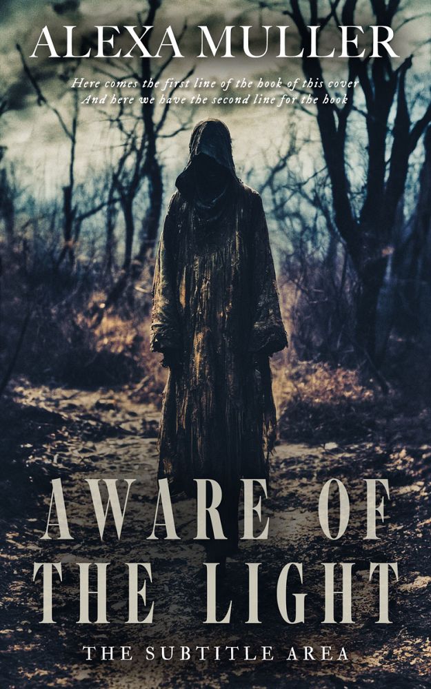 Front view of Ebony Clay #15057 - Premade Horror Book Cover | BookCoverZone