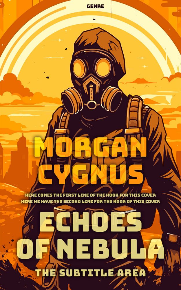 Front view of Fuel Yellow #15404 - Premade Apocalyptica Book Cover | BookCoverZone