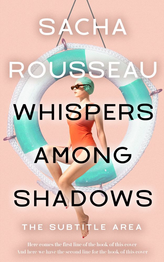 Front view of Double Spanish White #15574 - Premade Abstract Book Cover | BookCoverZone