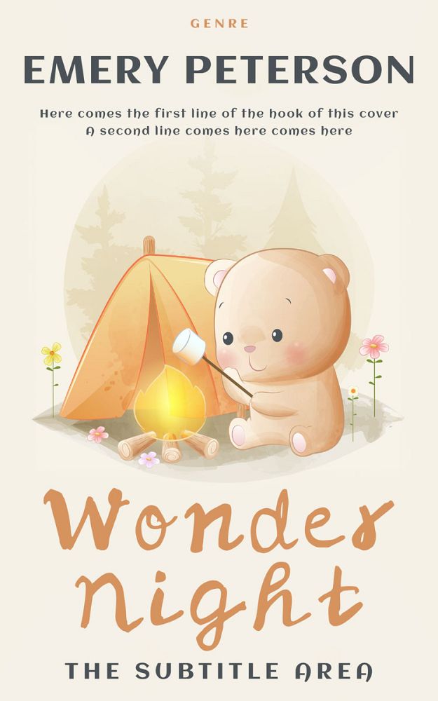 Front view of Ecru White #15751 - Premade Nature Book Cover | BookCoverZone
