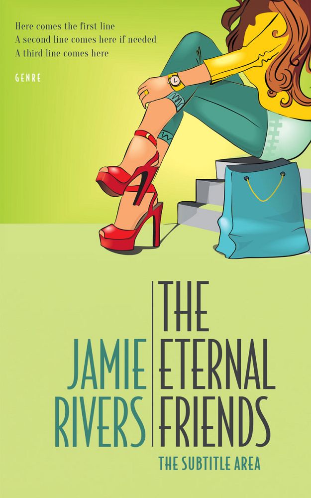 Front view of Yellow Green #16070 - Premade Abstract Book Cover | BookCoverZone