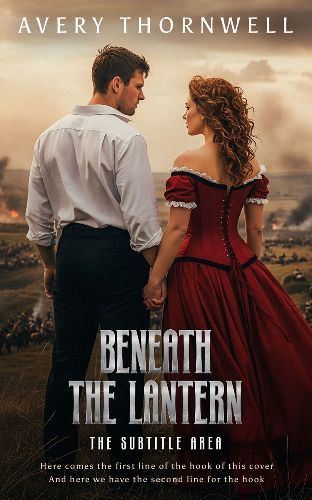 Front view of Akaroa #17378 - Premade Romance Book Cover | BookCoverZone