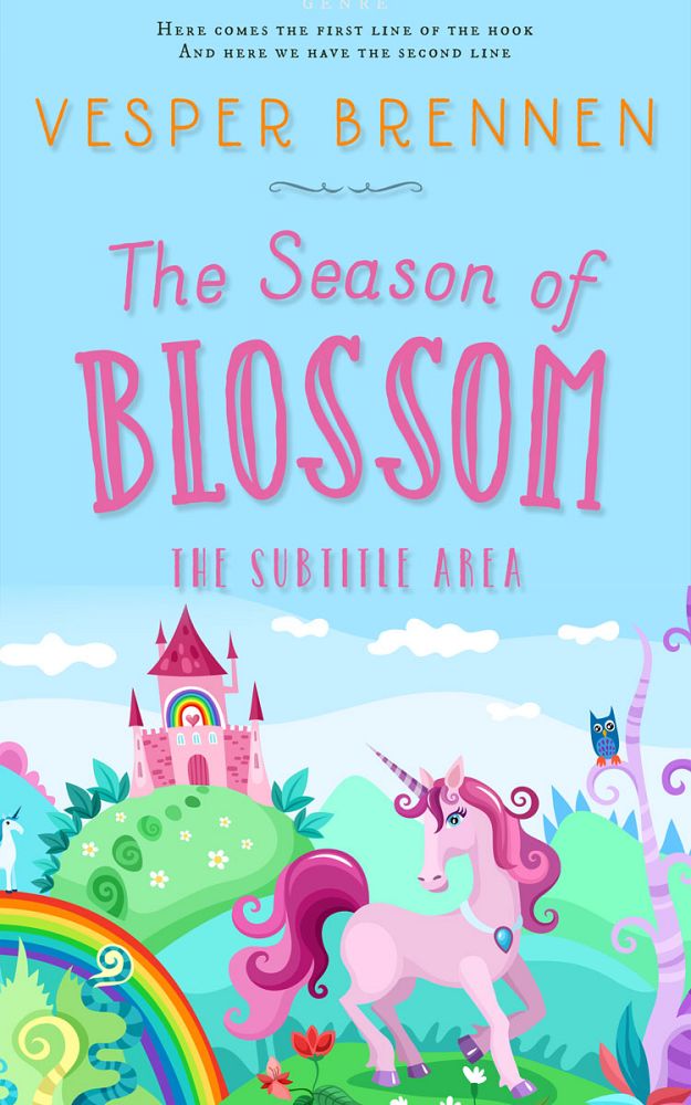 Front view of Blizzard Blue #20192 - Premade Children's Book Cover | BookCoverZone