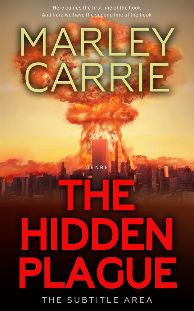 Front view of Medium Carmine #20230 - Premade Apocalyptica Book Cover | BookCoverZone