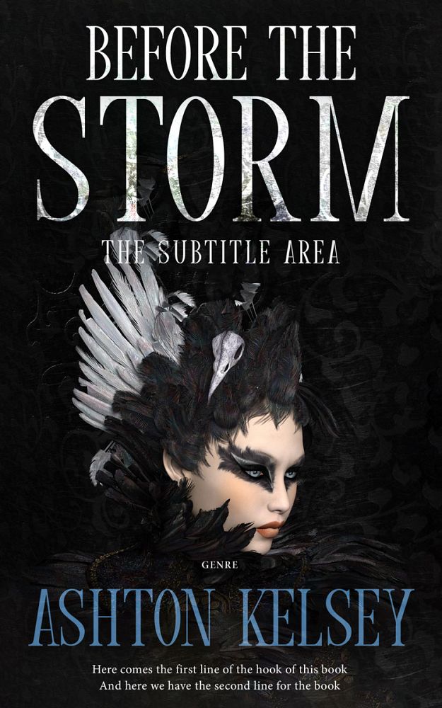 Front view of Cod Gray #20615 - Premade Fantasy Book Cover | BookCoverZone