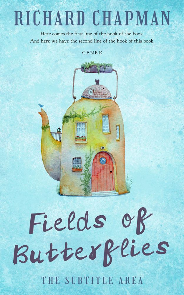 Front view of Powder Blue #20702 - Premade Children's Book Cover | BookCoverZone