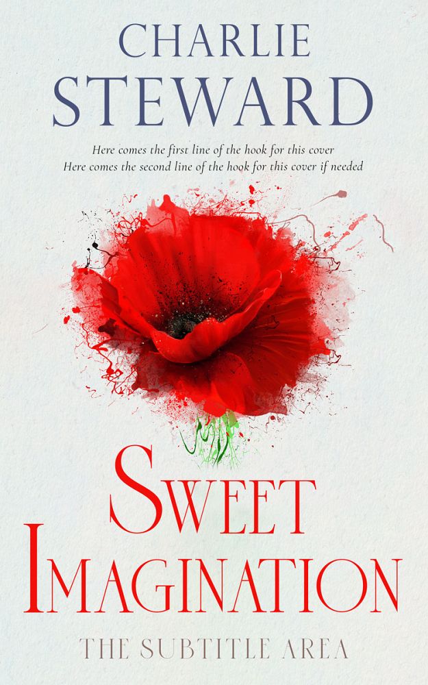 Front view of Cararra #20895 - Premade Poetry Book Cover | BookCoverZone