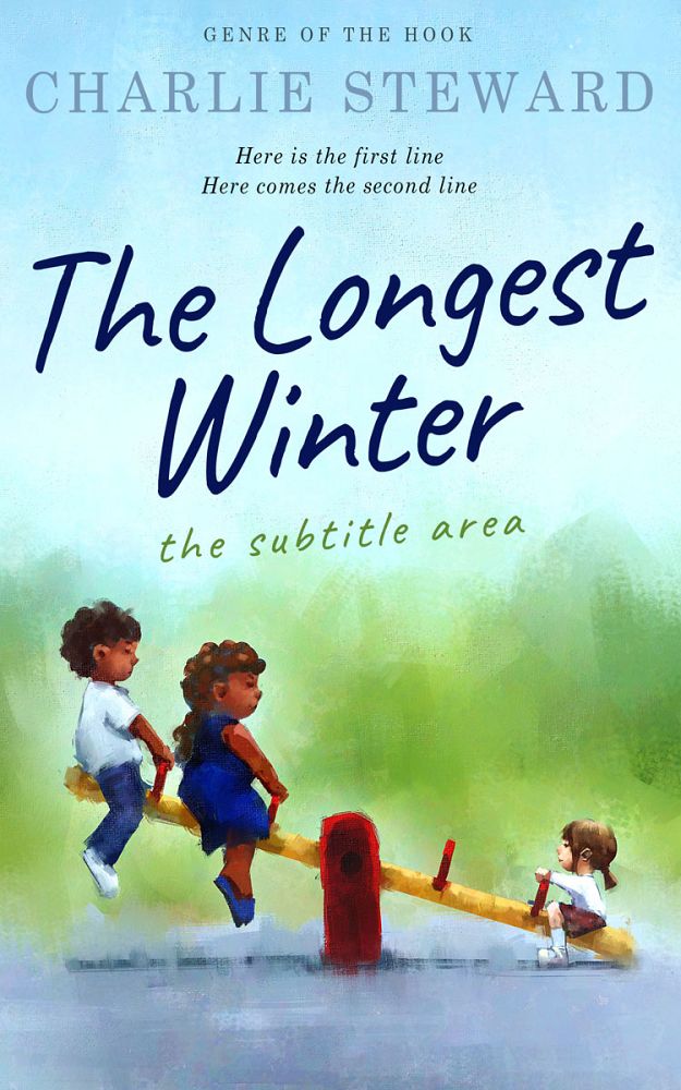 Front view of Jagged Ice #21206 - Premade Children's Book Cover | BookCoverZone