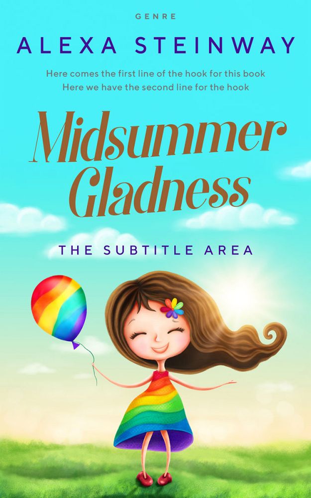 Front view of Double Spanish White #22248 - Premade Children's Book Cover | BookCoverZone