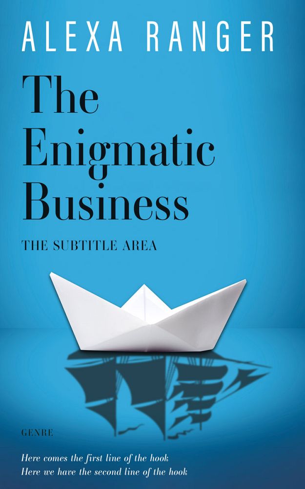 Front view of Curious Blue #22370 - Premade Business Book Cover | BookCoverZone