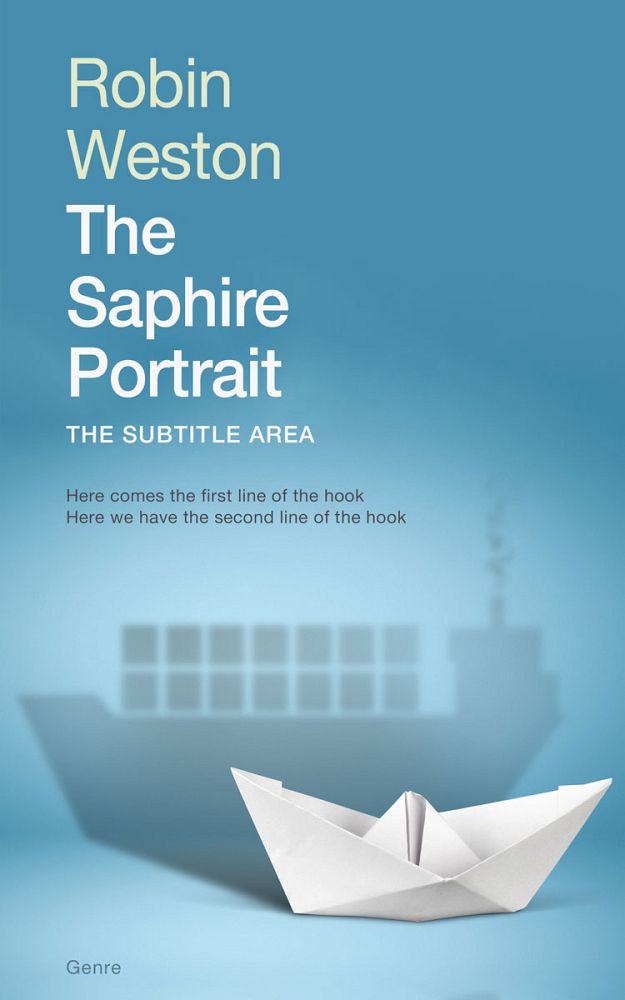 Front view of Hippie Blue #22423 - Premade Business Book Cover | BookCoverZone