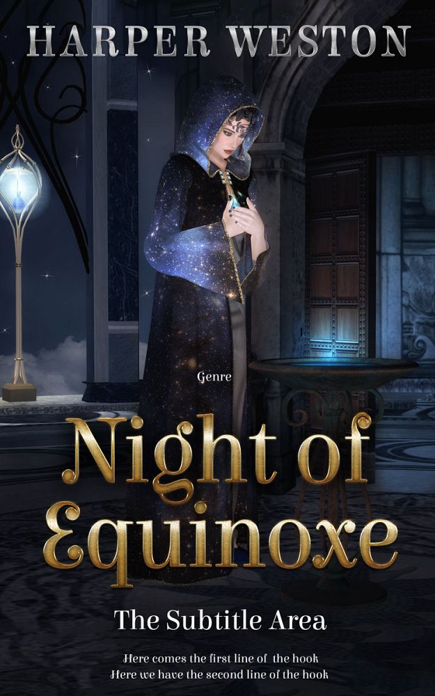 Front view of Steel Gray #22751 - Premade Fantasy Book Cover | BookCoverZone