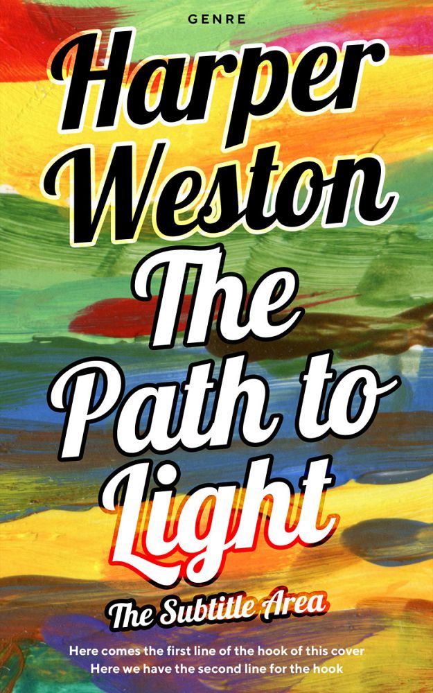 Front view of Asparagus #23034 - Premade Abstract Book Cover | BookCoverZone