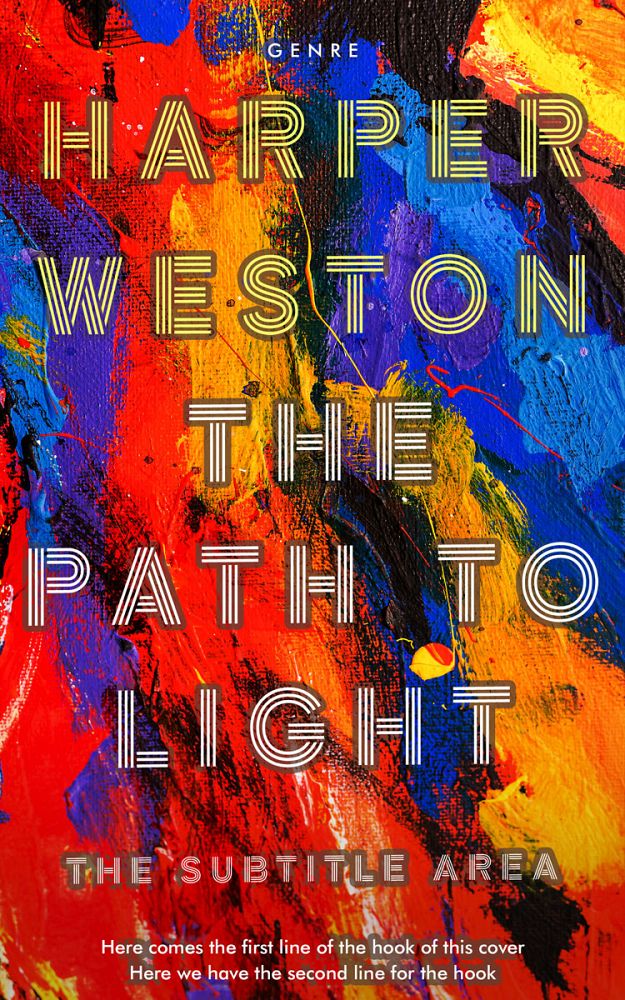 Front view of Biscay #23039 - Premade Abstract Book Cover | BookCoverZone