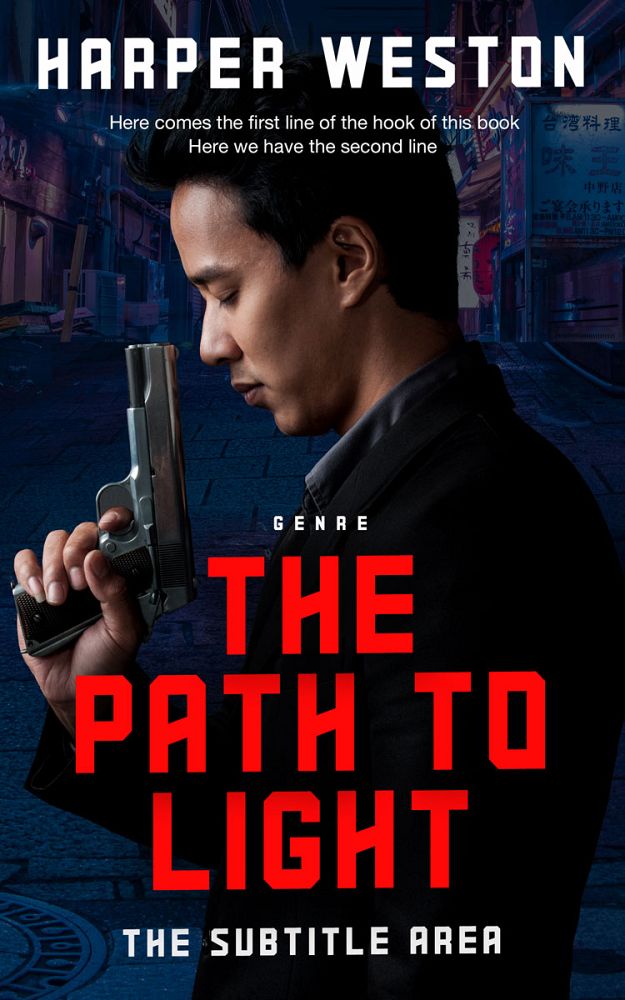 Front view of Ebony #23123 - Premade Mystery & Thriller & Suspense Book Cover | BookCoverZone