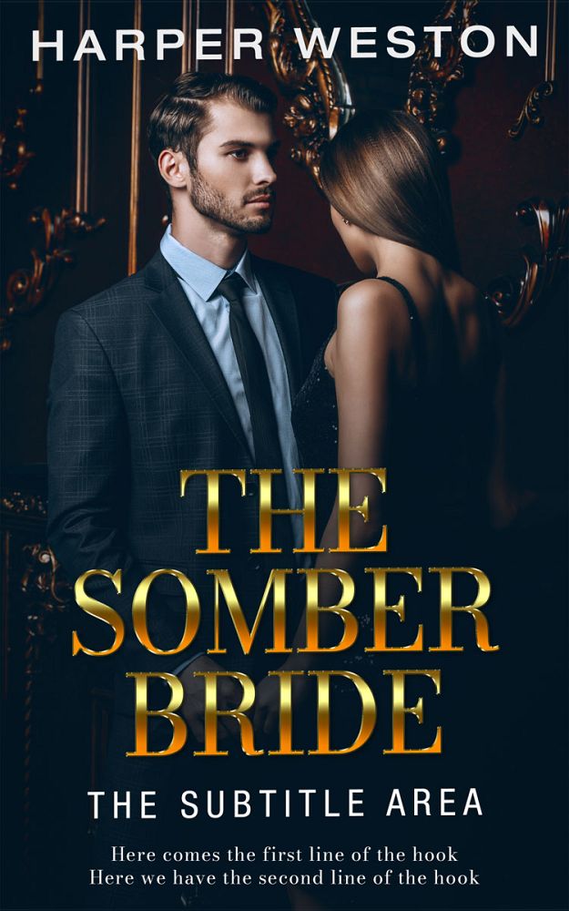 Front view of Ebony #23320 - Premade Romance Book Cover | BookCoverZone