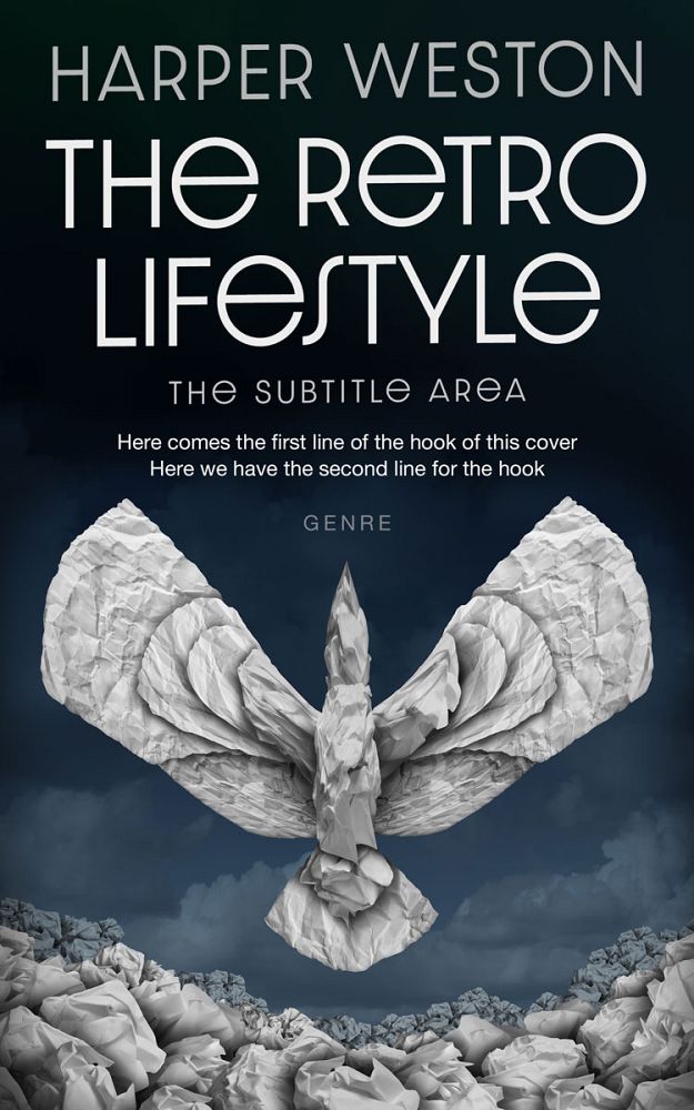 Front view of Silver #23348 - Premade Surreal Book Cover | BookCoverZone