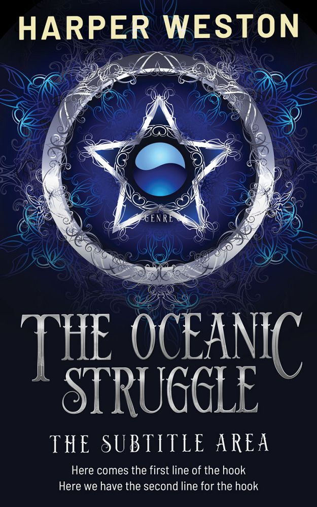 Front view of Ebony #23389 - Premade Fantasy Book Cover | BookCoverZone