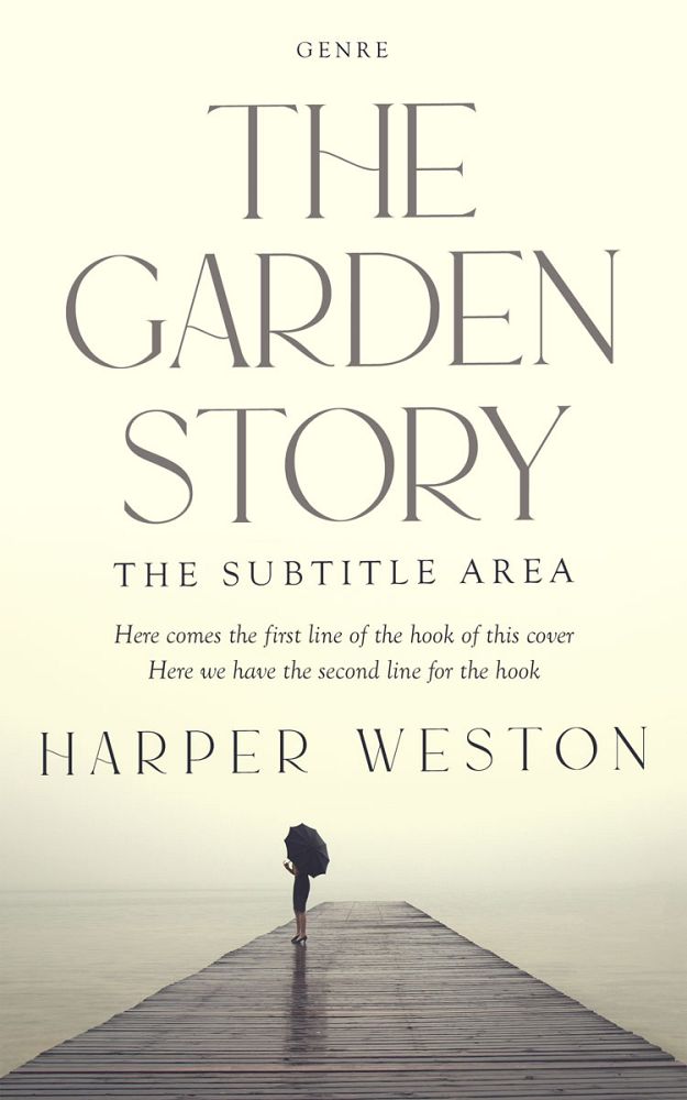 Front view of Beige #23536 - Premade Literary Fiction Book Cover | BookCoverZone