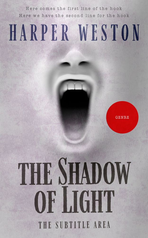 Front view of Pale Slate #23660 - Premade Horror Book Cover | BookCoverZone