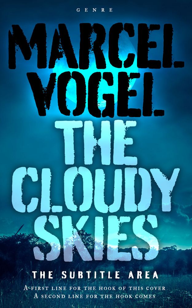 Front view of Teal Blue #24511 - Premade Apocalyptica Book Cover | BookCoverZone