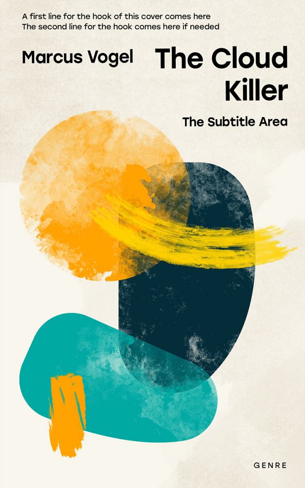 Front view of Merino #24551 - Premade Abstract Book Cover | BookCoverZone