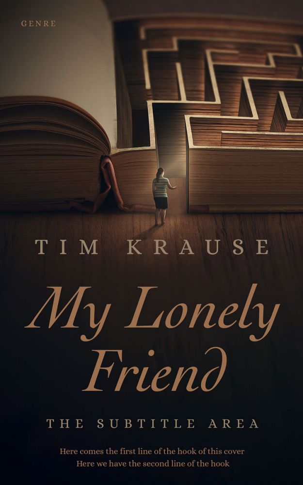 Front view of Cocoa Brown #25373 - Premade Abstract Book Cover | BookCoverZone