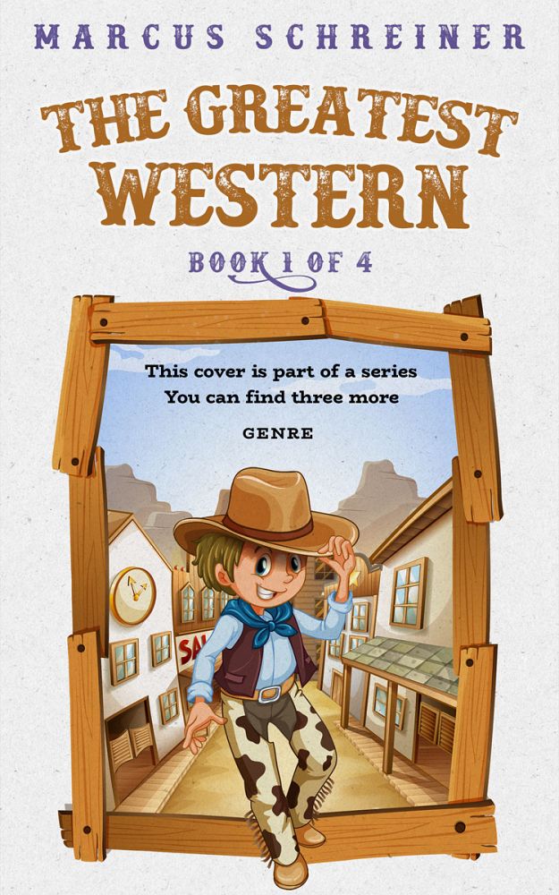 Front view of Mercury #25970 - Premade Western Book Cover | BookCoverZone