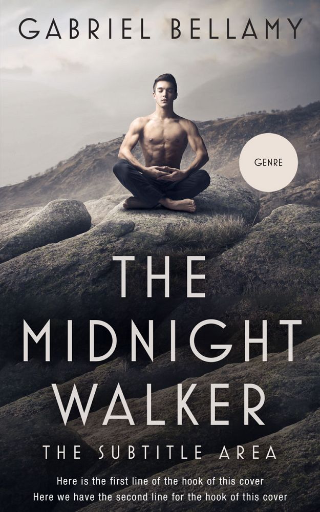 Front view of Swirl #26018 - Premade Health & Mind & Body Book Cover | BookCoverZone