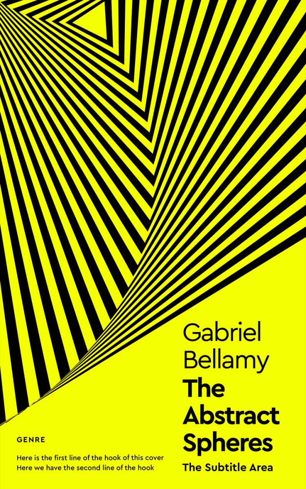 Front view of Yellow #26081 - Premade Abstract Book Cover | BookCoverZone