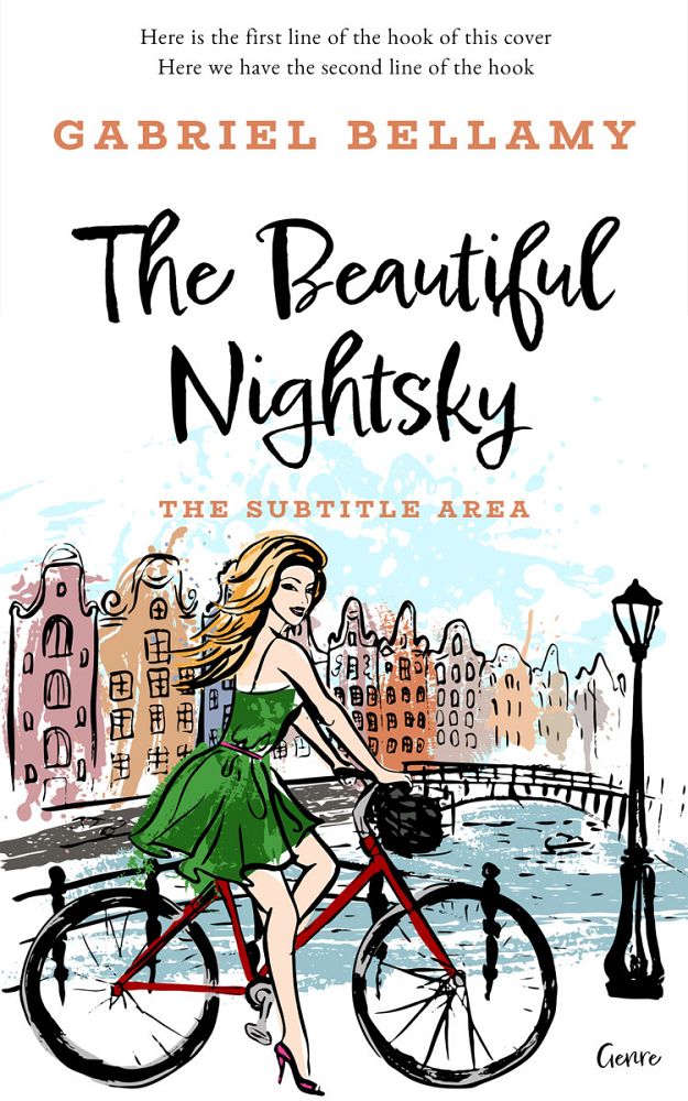 Front view of Hunter Green #26150 - Premade Abstract Book Cover | BookCoverZone